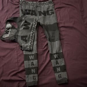 Alexander Wang Charcoal and Black Activewear Set